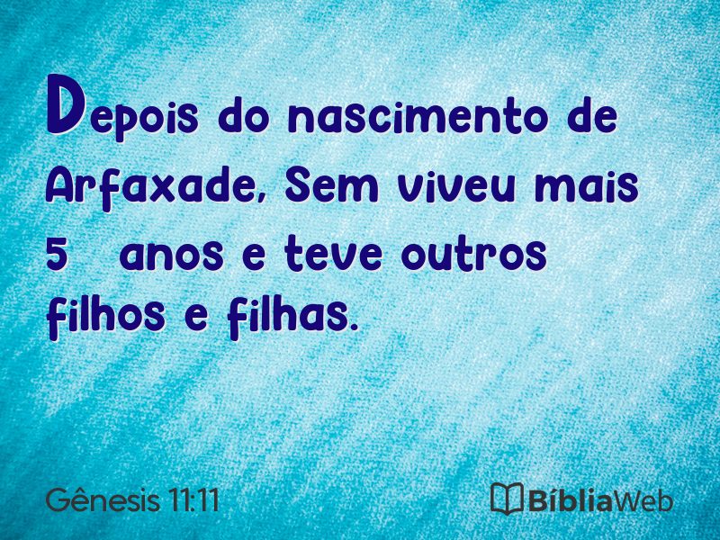 Gênesis 11:11 em imagem para compartilhar