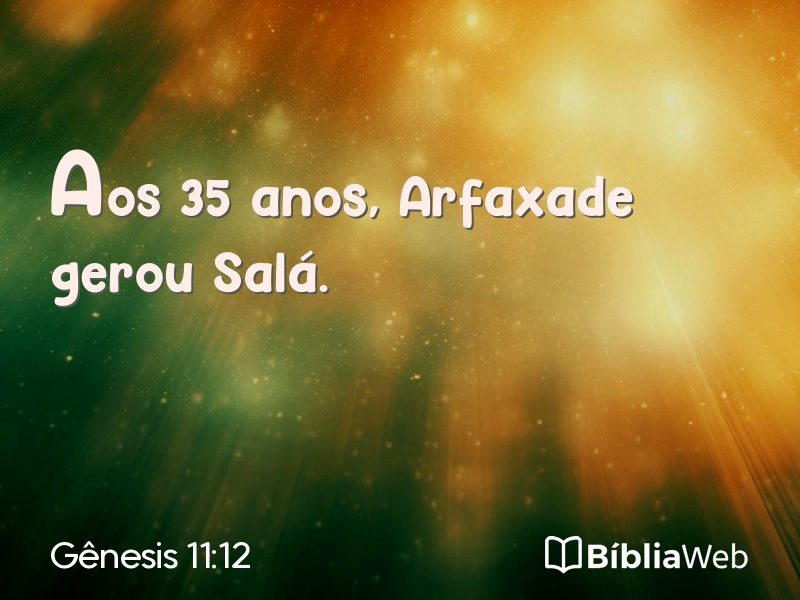 Gênesis 11:12 em imagem para compartilhar