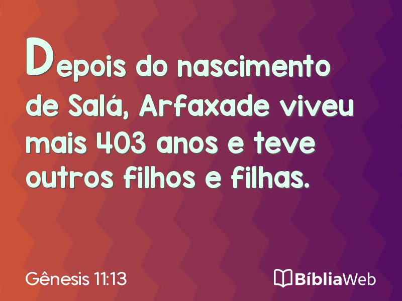 Gênesis 11:13 em imagem para compartilhar