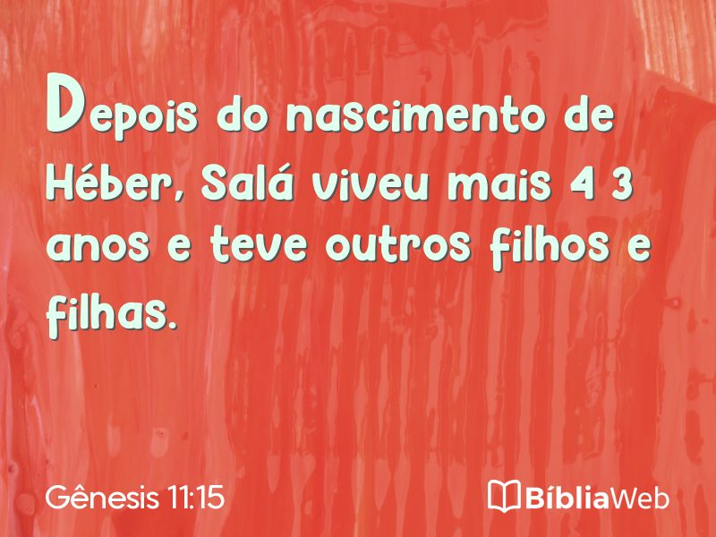 Gênesis 11:15 em imagem para compartilhar