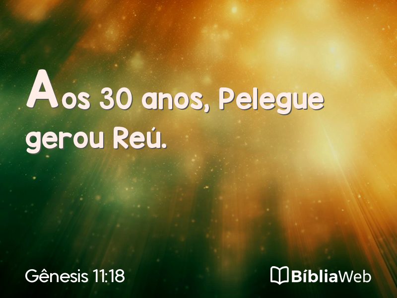 Gênesis 11:18 em imagem para compartilhar