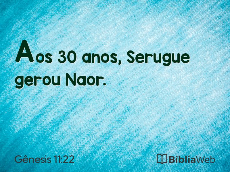 Gênesis 11:22 em imagem para compartilhar
