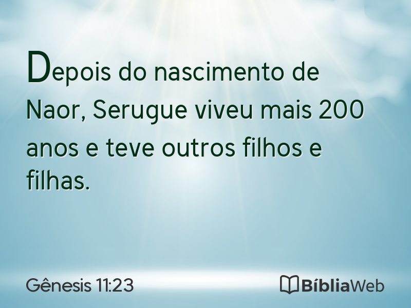 Gênesis 11:23 em imagem para compartilhar