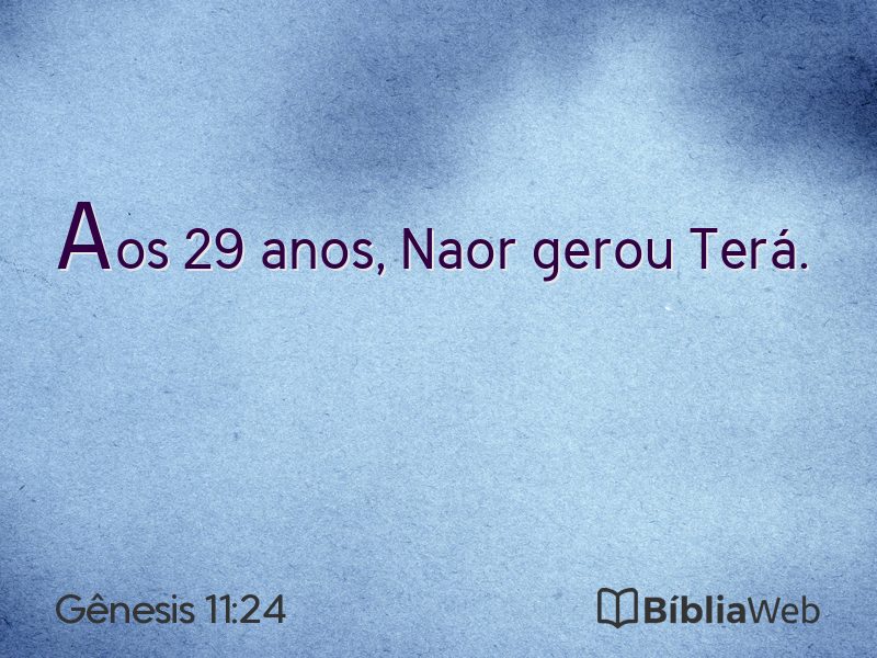 Gênesis 11:24 em imagem para compartilhar