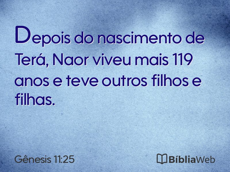 Gênesis 11:25 em imagem para compartilhar