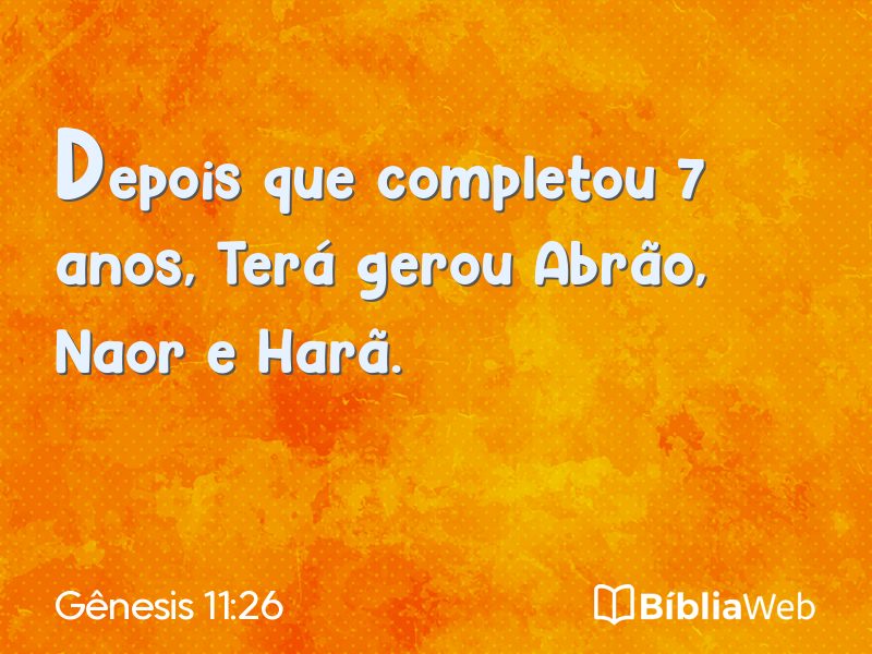 Gênesis 11:26 em imagem para compartilhar