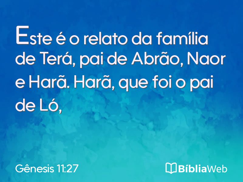 Gênesis 11:27 em imagem para compartilhar