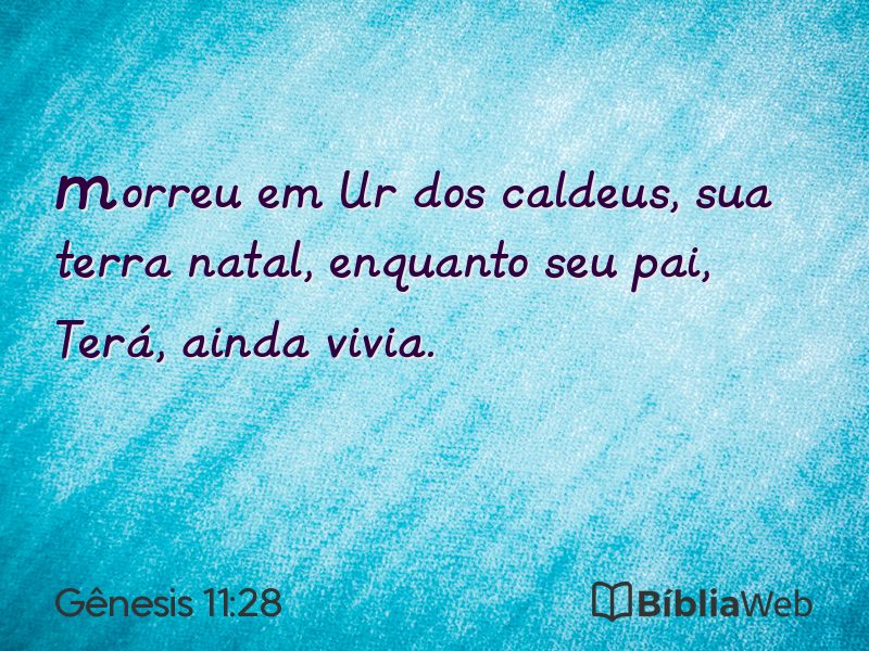 Gênesis 11:28 em imagem para compartilhar
