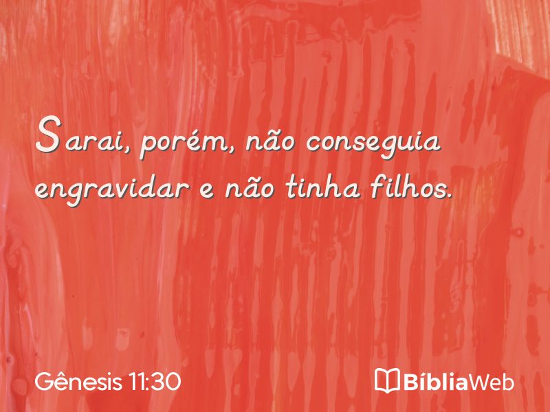 Gênesis 11:30 em imagem para compartilhar