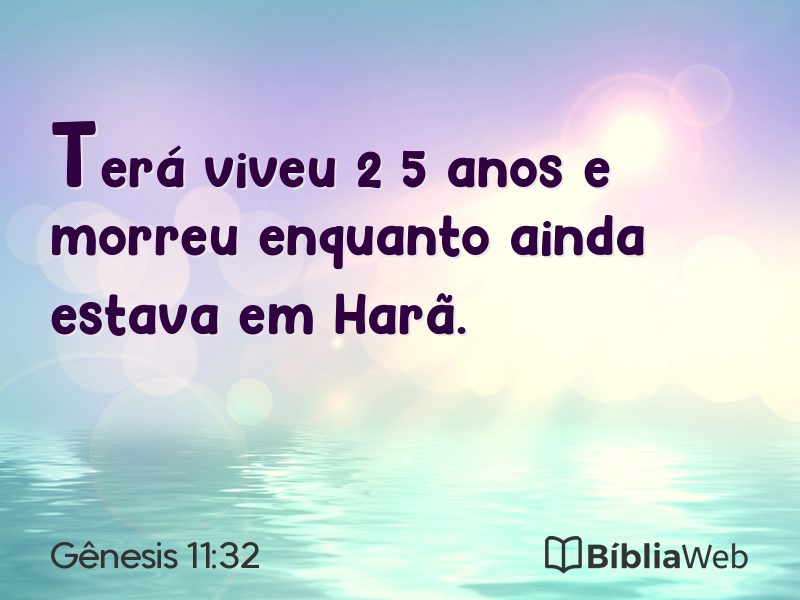 Gênesis 11:32 em imagem para compartilhar