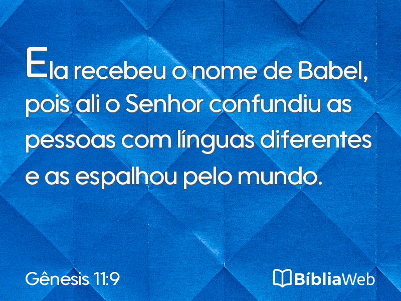 Gênesis 11:9 em imagem para compartilhar