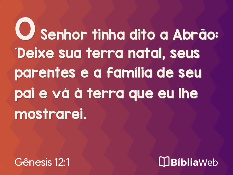 Gênesis 12:1 em imagem para compartilhar