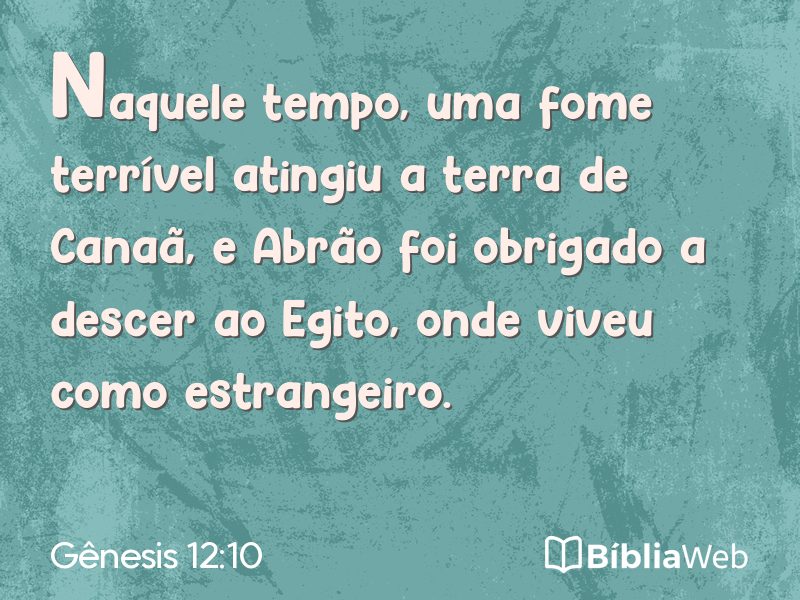 Gênesis 12:10 em imagem para compartilhar