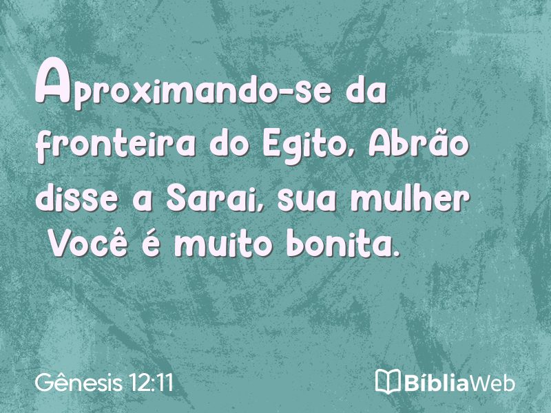 Gênesis 12:11 em imagem para compartilhar