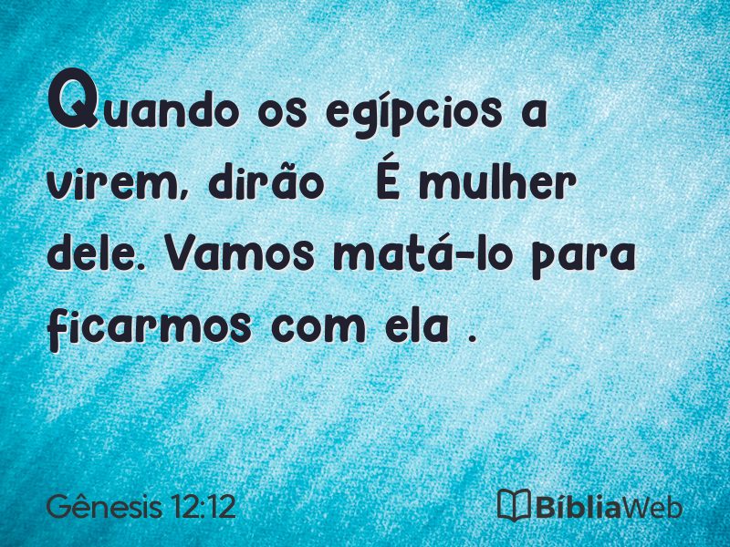 Gênesis 12:12 em imagem para compartilhar