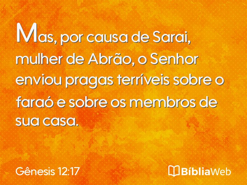Gênesis 12:17 em imagem para compartilhar