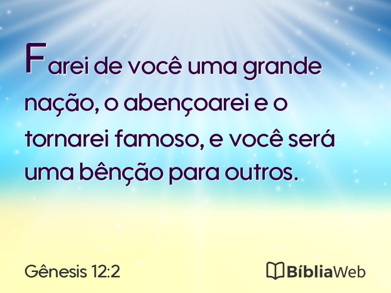 Gênesis 12:2 em imagem para compartilhar