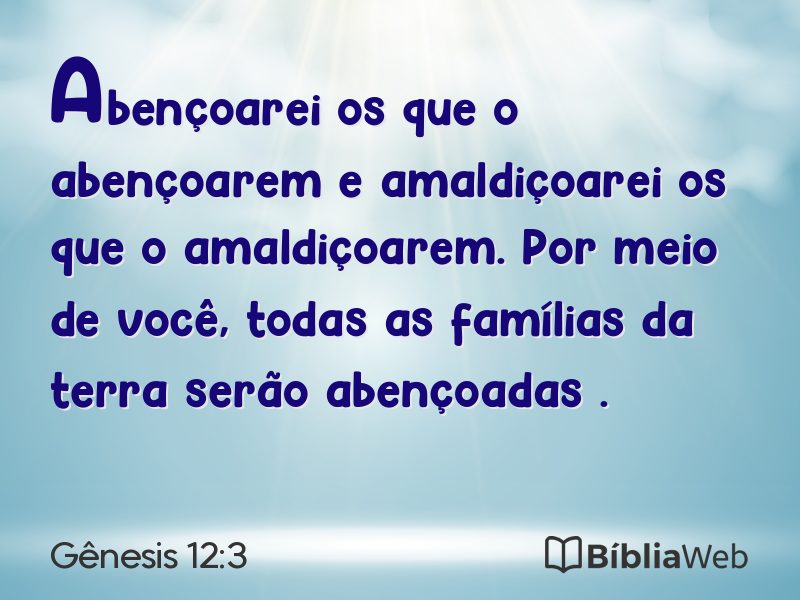 Gênesis 12:3 em imagem para compartilhar