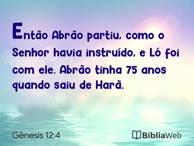 Gênesis 12:4 em imagem para compartilhar