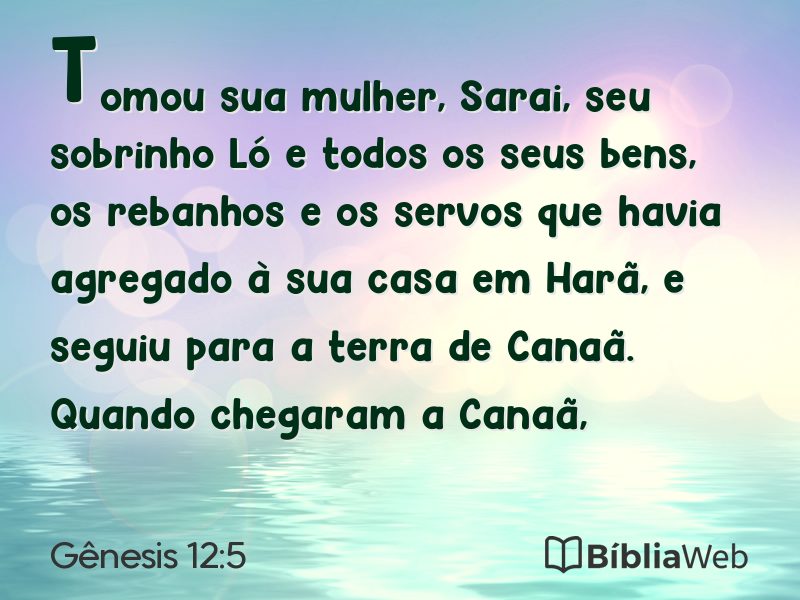 Gênesis 12:5 em imagem para compartilhar