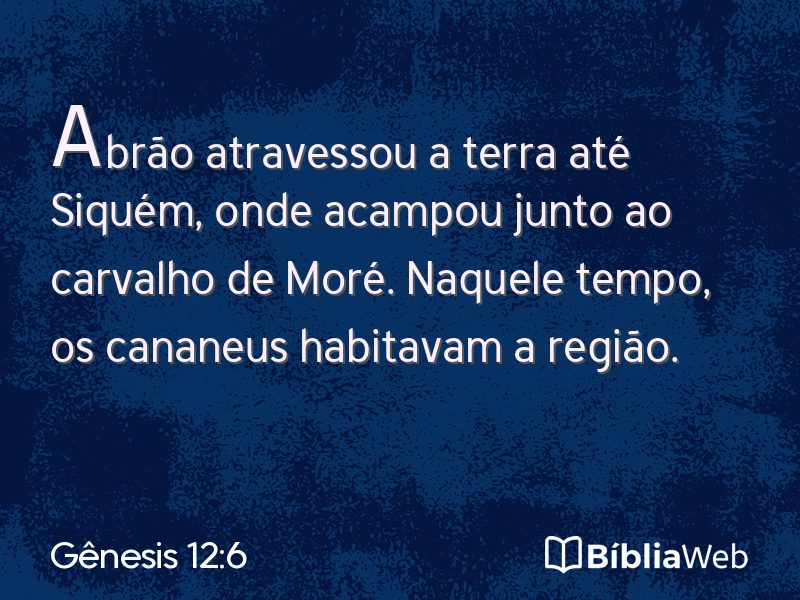Gênesis 12:6 em imagem para compartilhar