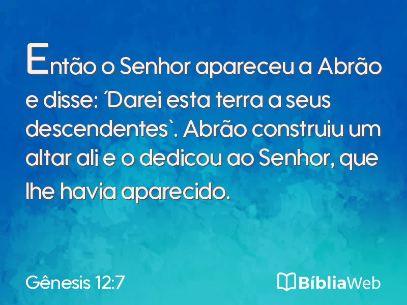 Gênesis 12:7 em imagem para compartilhar