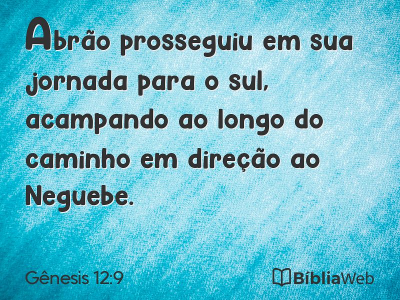Gênesis 12:9 em imagem para compartilhar