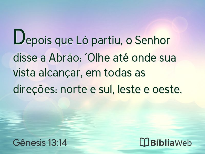 Gênesis 13:14 em imagem para compartilhar
