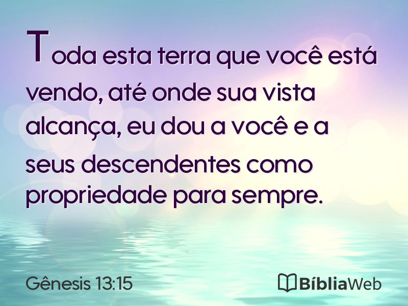 Gênesis 13:15 em imagem para compartilhar