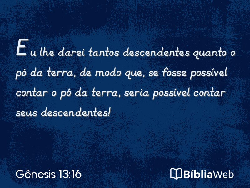 Gênesis 13:16 em imagem para compartilhar