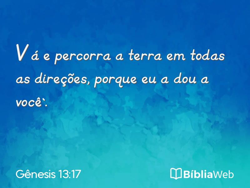 Gênesis 13:17 em imagem para compartilhar