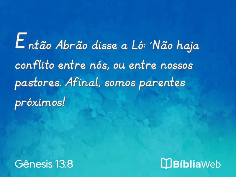 Gênesis 13:8 em imagem para compartilhar