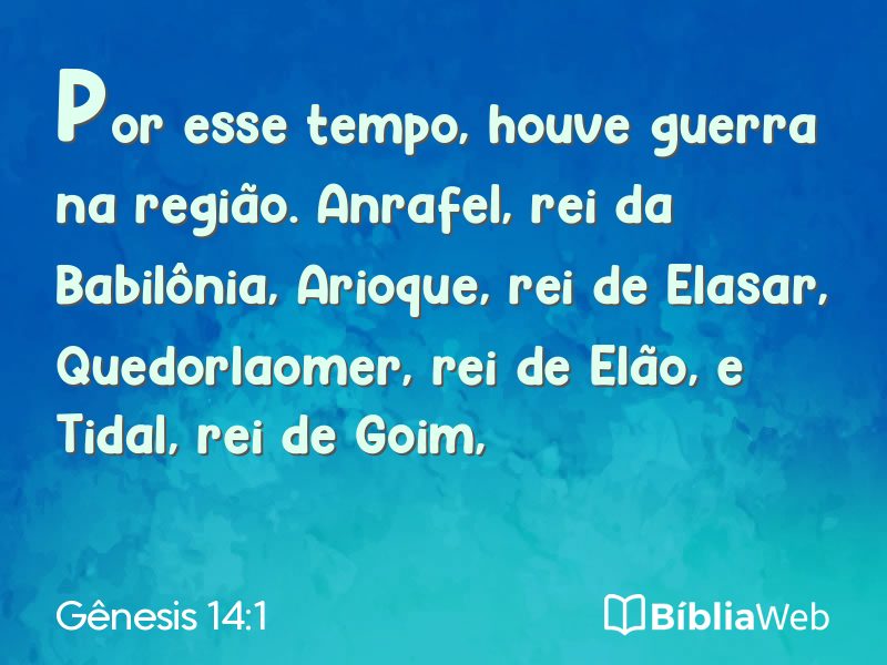Gênesis 14:1 em imagem para compartilhar