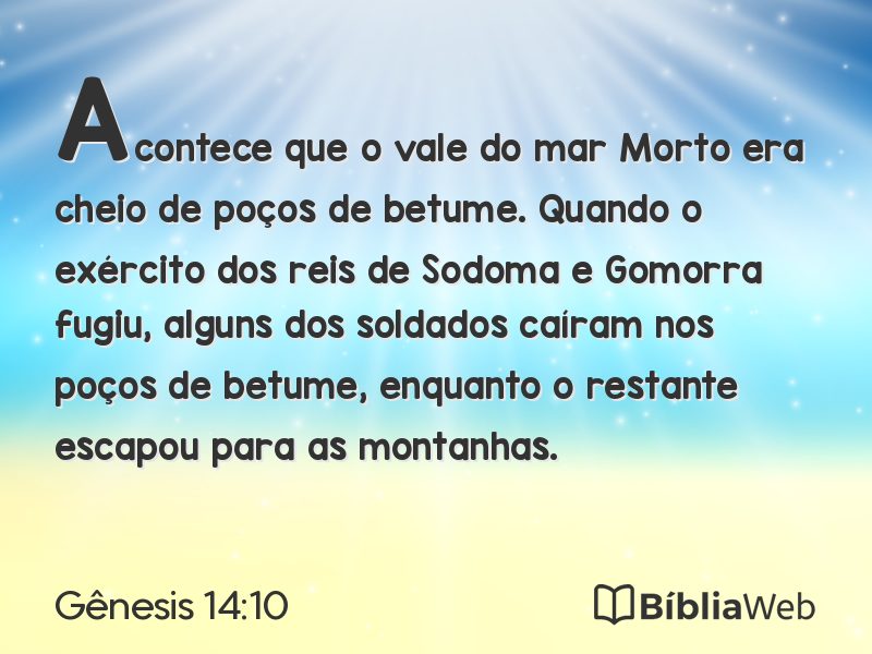 Gênesis 14:10 em imagem para compartilhar