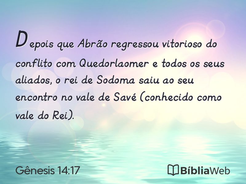 Gênesis 14:17 em imagem para compartilhar