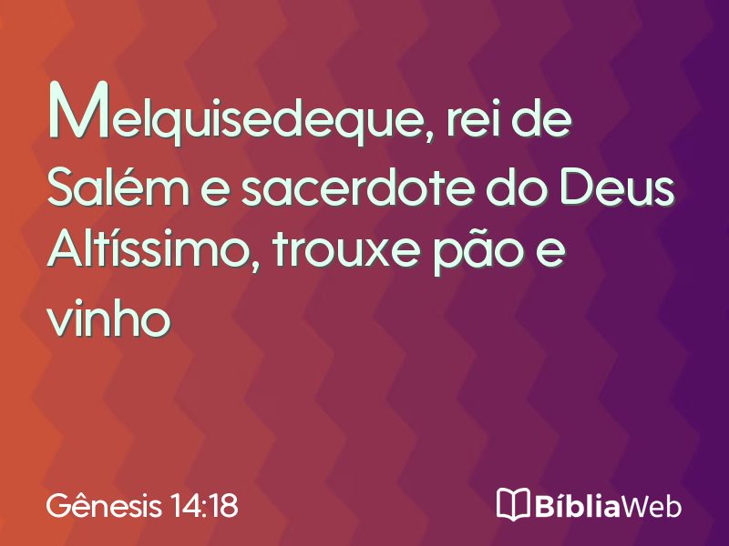 Gênesis 14:18 em imagem para compartilhar