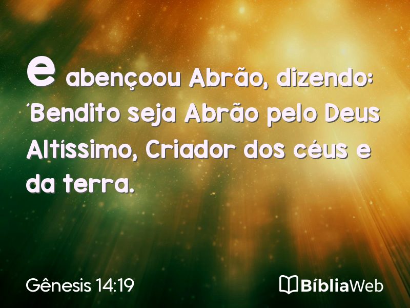 Gênesis 14:19 em imagem para compartilhar