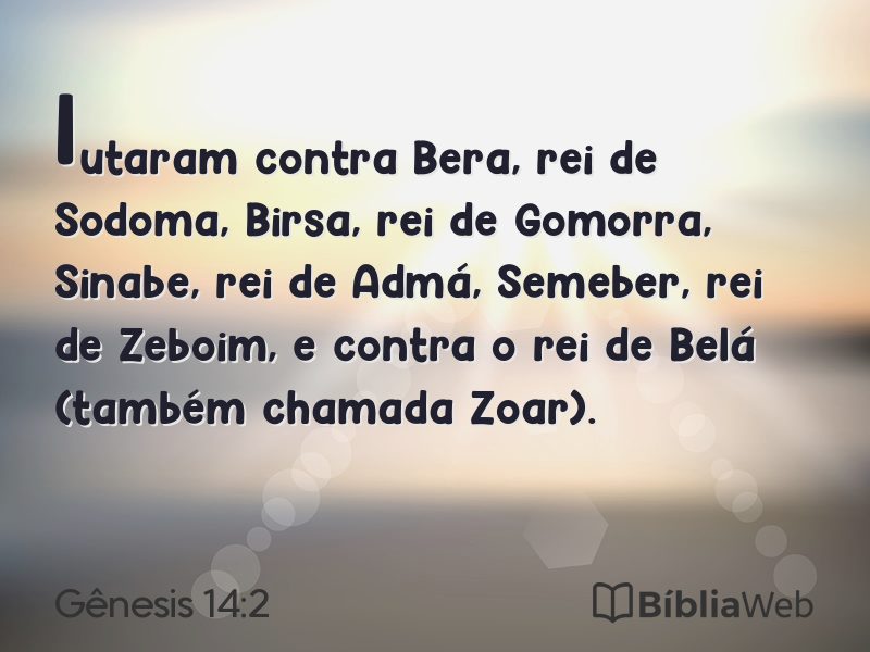 Gênesis 14:2 em imagem para compartilhar
