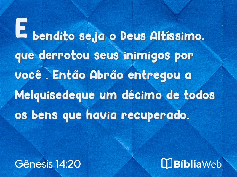 Gênesis 14:20 em imagem para compartilhar