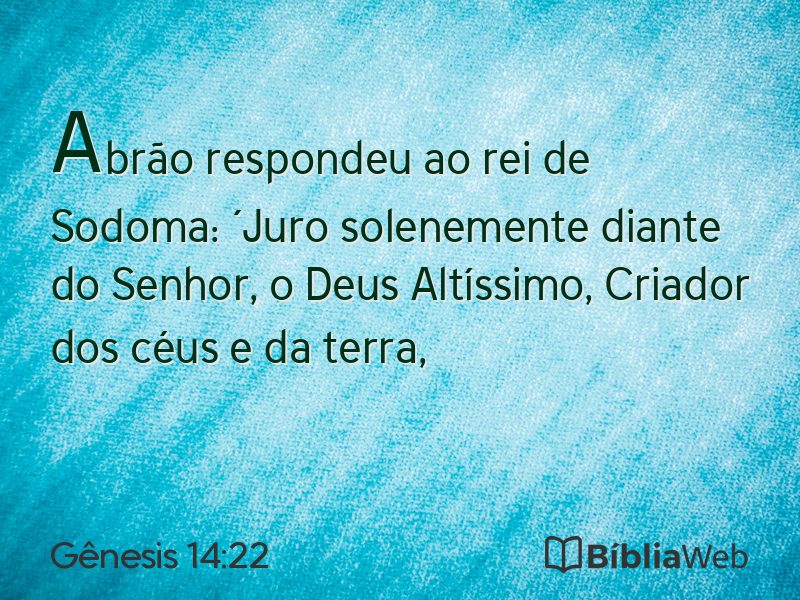 Gênesis 14:22 em imagem para compartilhar