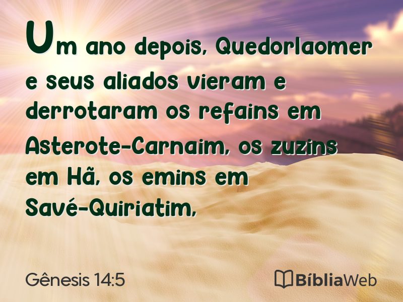 Gênesis 14:5 em imagem para compartilhar