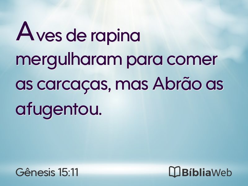Gênesis 15:11 em imagem para compartilhar