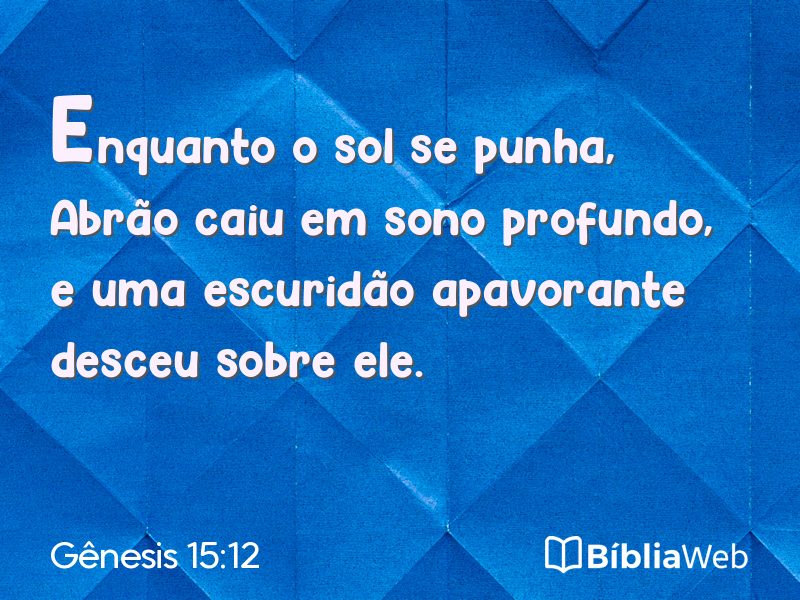 Gênesis 15:12 em imagem para compartilhar