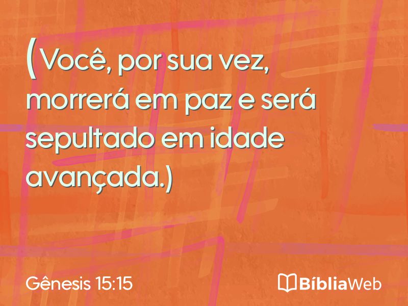 Gênesis 15:15 em imagem para compartilhar