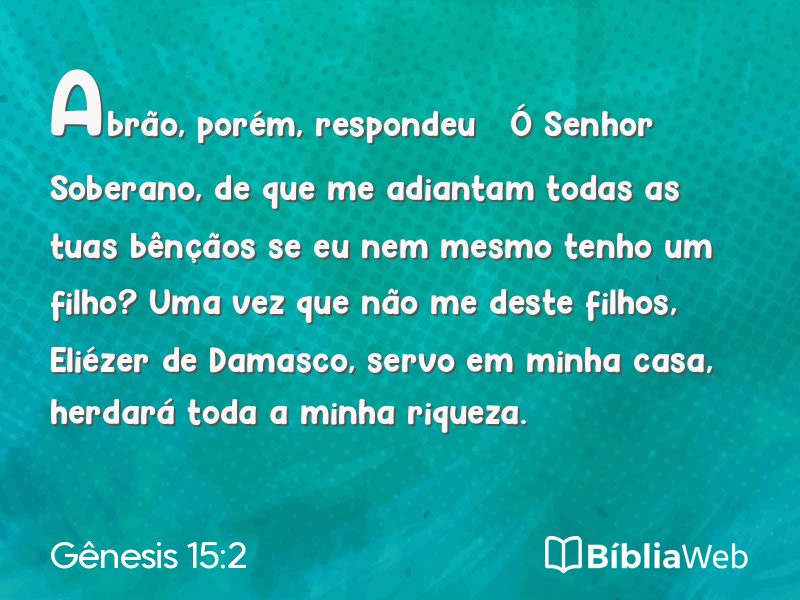 Gênesis 15:2 em imagem para compartilhar