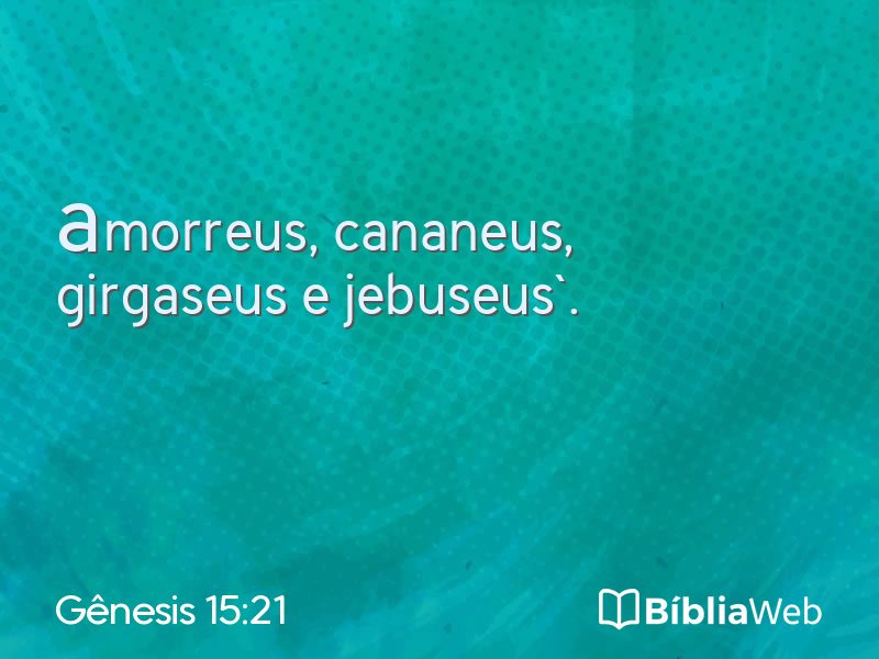 Gênesis 15:21 em imagem para compartilhar