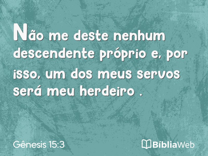 Gênesis 15:3 em imagem para compartilhar