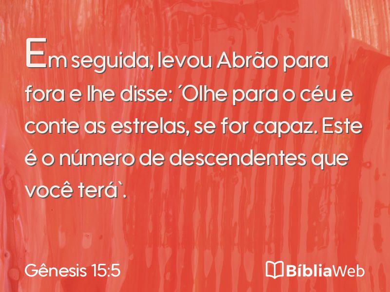 Gênesis 15:5 em imagem para compartilhar