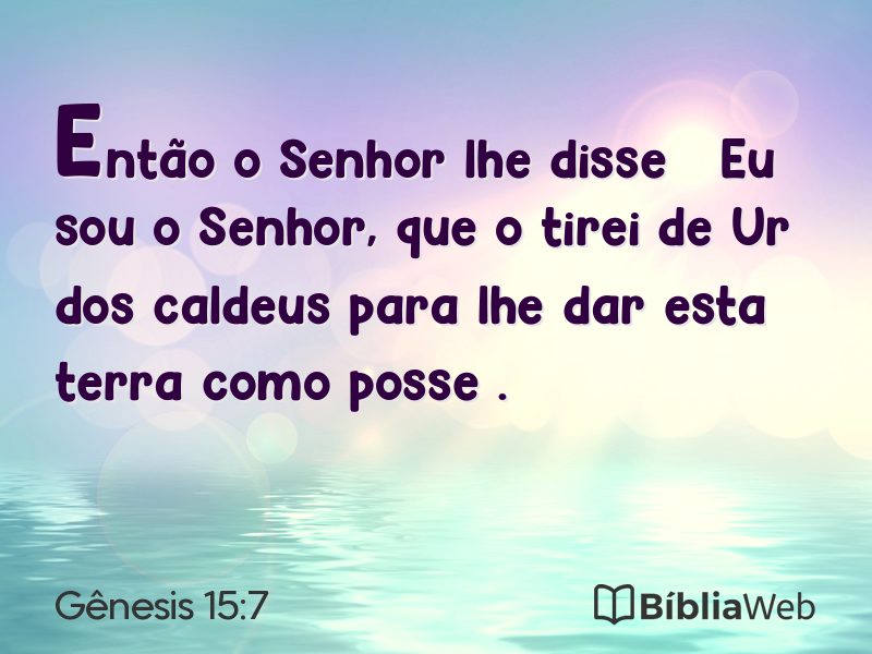 Gênesis 15:7 em imagem para compartilhar
