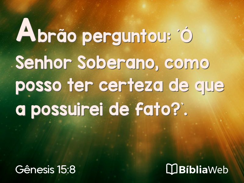 Gênesis 15:8 em imagem para compartilhar